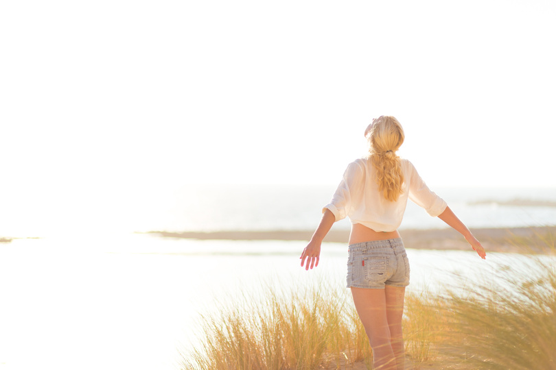 Free Happy Woman Enjoying Sun on Vacations